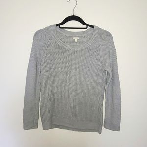 Relaxed Fit Cozy Grey Crew-Neck Sweater